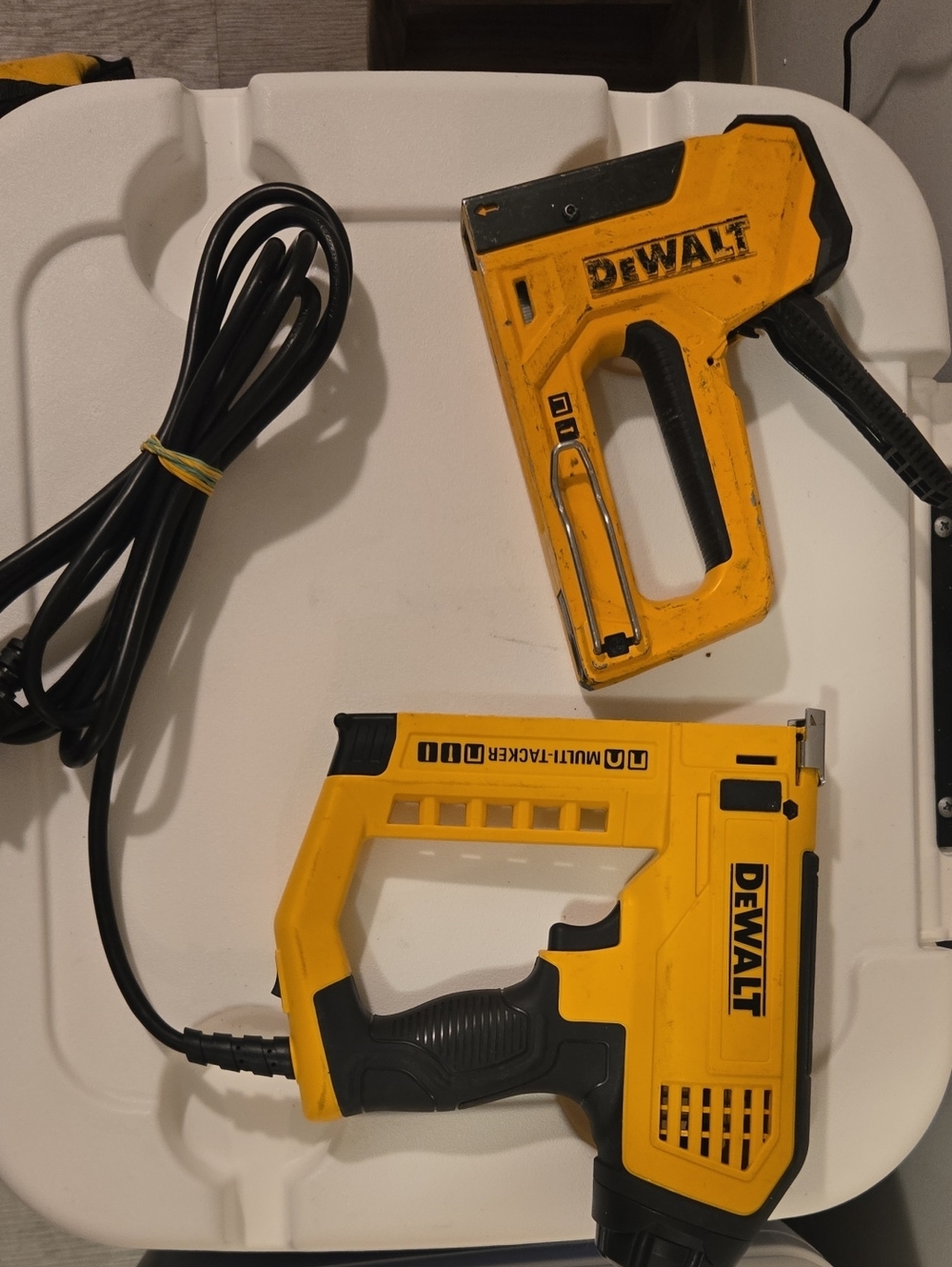 DEWALT Yellow Corded Multi-Tacker Staple Gun